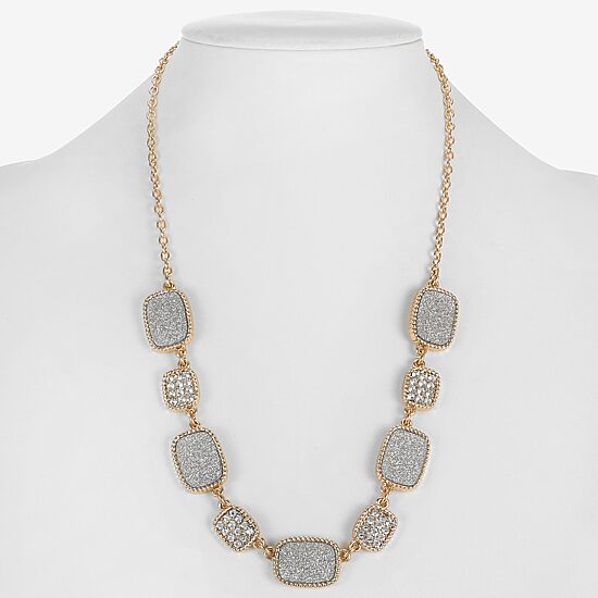 Monet Jewelry Gold Tone Womens 18 Inch Collar Necklace