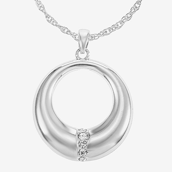 Liz Claiborne Open Circle Pendant Necklace & Drop Earring Womens Glass 2-pc. Jewelry Set
