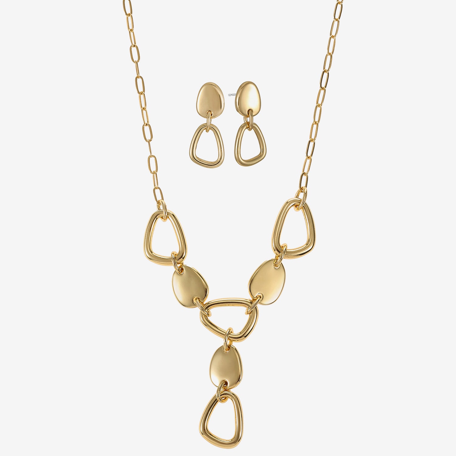 Liz Claiborne Pebble Y Necklace & Drop Earring Womens Hypoallergenic 2-pc. Jewelry Set
