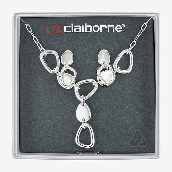 Liz Claiborne Pebble Y Necklace & Drop Earring Womens Hypoallergenic 2-pc. Jewelry Set