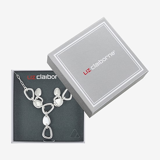 Liz Claiborne Pebble Y Necklace & Drop Earring Womens Hypoallergenic 2-pc. Jewelry Set
