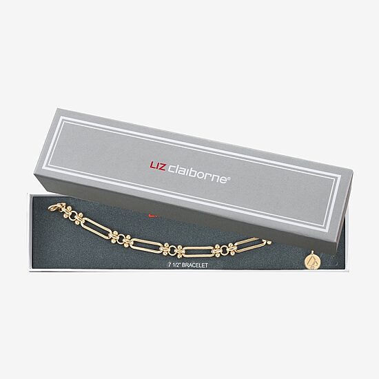 Liz Claiborne Paperclip Link Womens Strand Bracelet