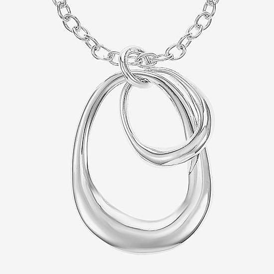 Liz Claiborne Teardrop Womens 17 Inch Pendant Necklace