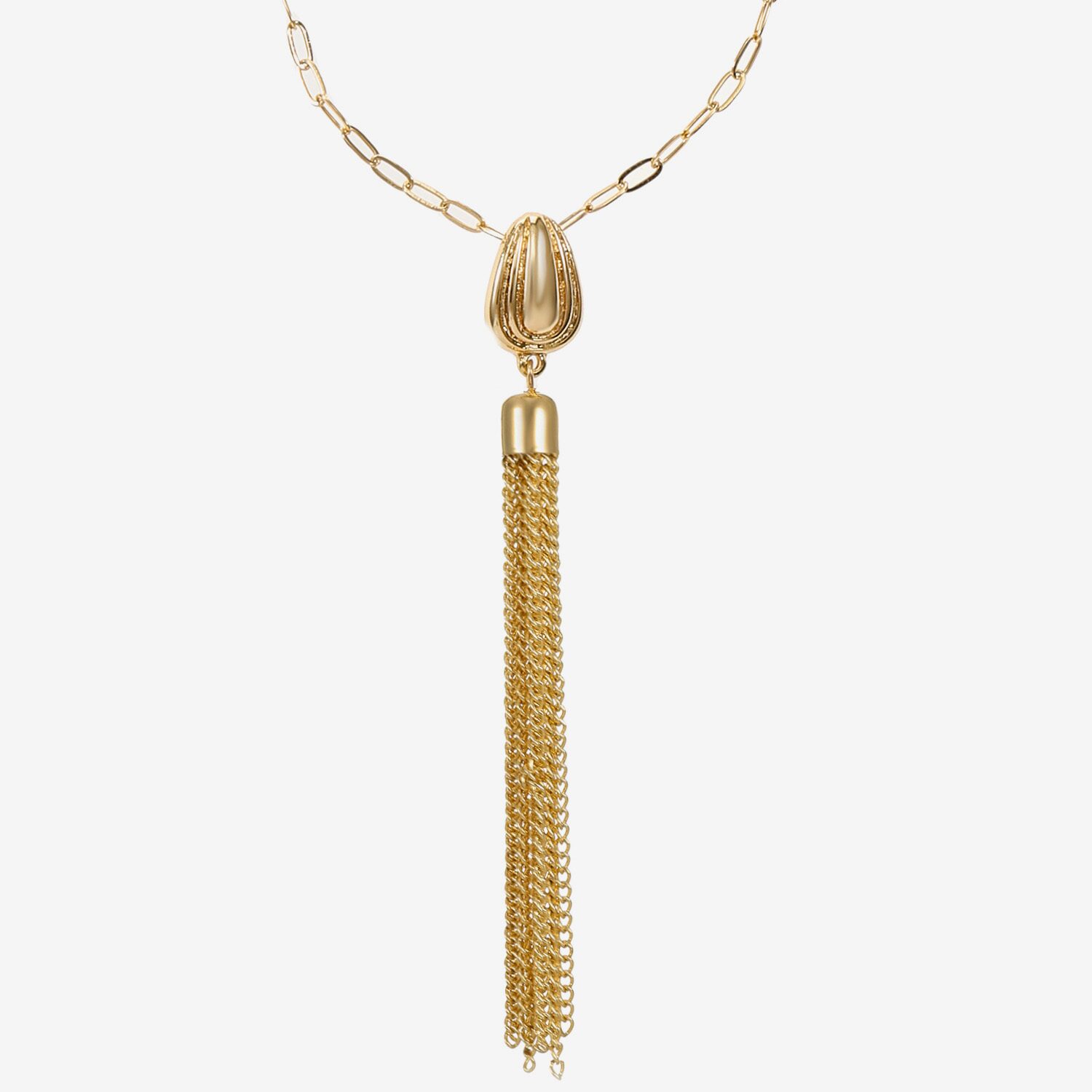 Liz Claiborne Tassel Womens Oval 34 Inch Pendant Necklace