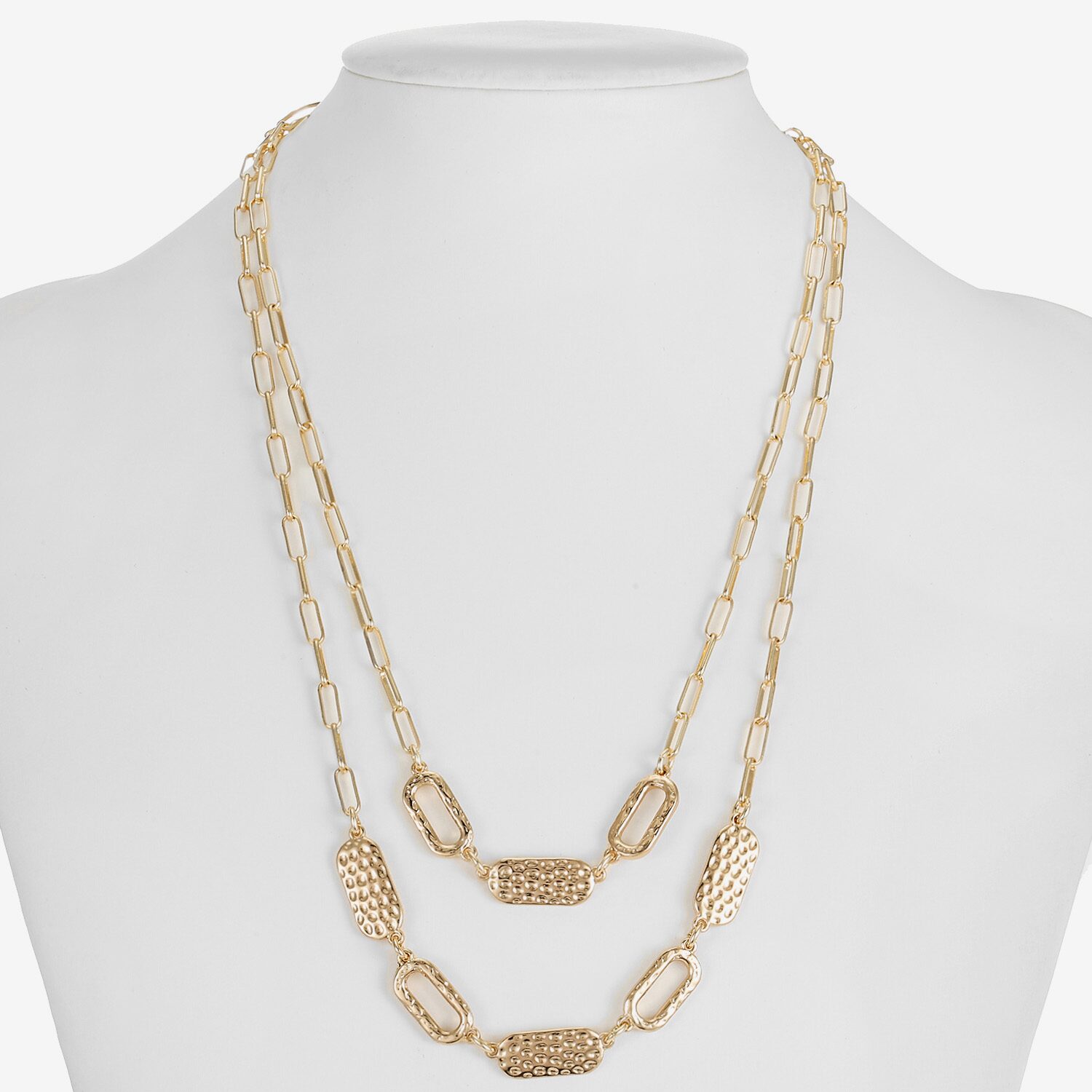 Liz Claiborne Frontal Multi Strand Womens 17 Inch Collar Necklace
