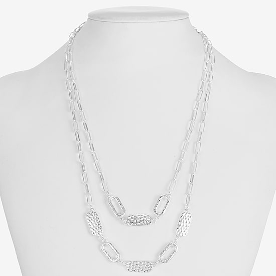 Liz Claiborne Frontal Multi Strand Womens 17 Inch Collar Necklace