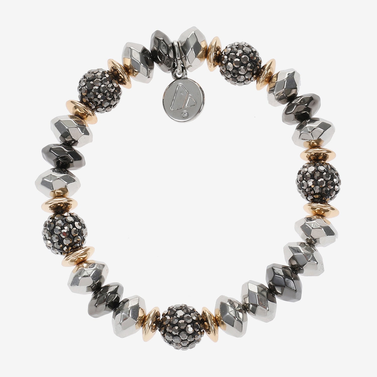 Liz Claiborne Tri Tone Beaded Womens Stretch Bracelet