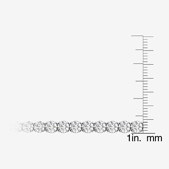 (F / Si2) Womens 11 1/5 Ct. T.W. Lab Grown White Diamond 10K Gold 6 1/2 Inch Tennis Bracelet
