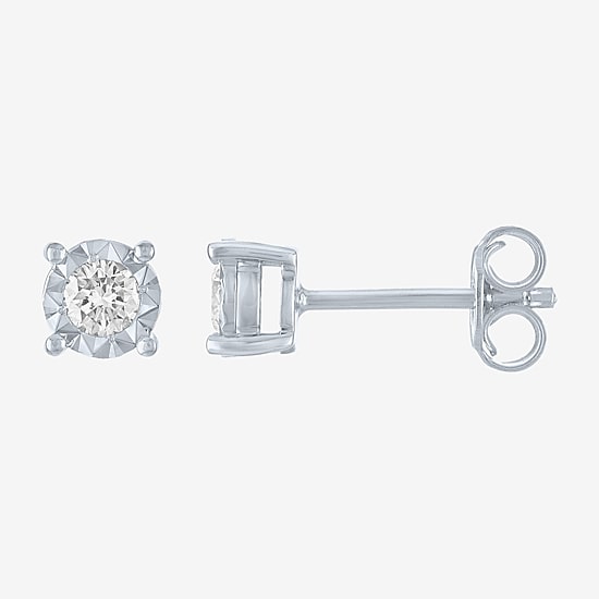 Yes, Please! (G-H, Si2-I1) Womens 1/4 CT. T.W. Lab Grown White Diamond Sterling Silver 2 Pair Jewelry Set