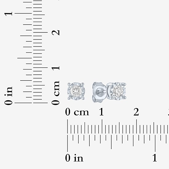 Yes, Please! (G-H, Si2-I1) Womens 1/4 CT. T.W. Lab Grown White Diamond Sterling Silver 2 Pair Jewelry Set