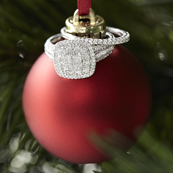 Limited Edition! Womens 1 CT.T.W. Natural Diamond 10K or 14K Gold Cushion Halo Bridal Set