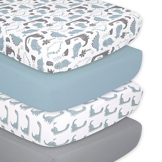 The Peanutshell Dinosaur 4-pc. Crib Sheet
