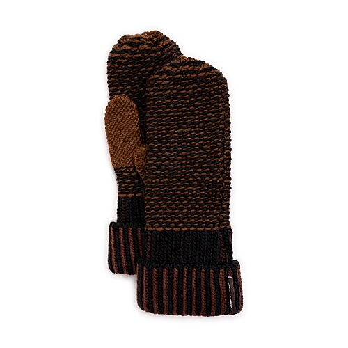 MUK LUKS Women's Textured Mitten Brown Misc Accessories One Size