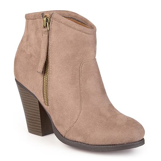 Journee Collection Womens Link Stacked Heel Booties