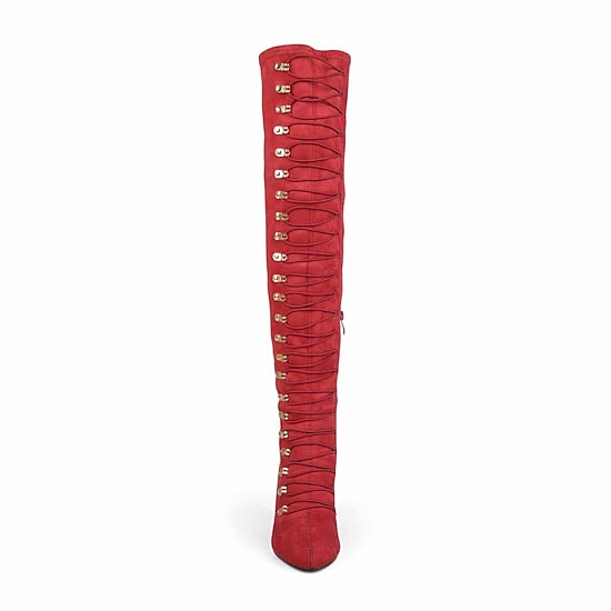 Journee Collection Womens Trill Stiletto Heel Over the Knee Boots
