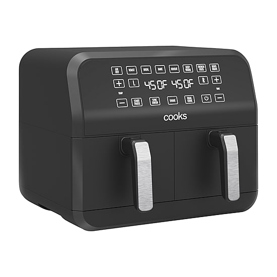 Cooks Dual-Basket Air Fryer 8 Quart Touchscreen
