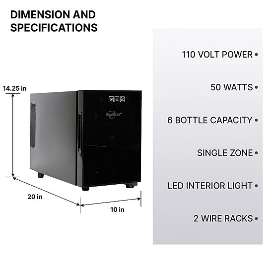 Koolatron 6 Bottle Thermoelectric Wine Cooler