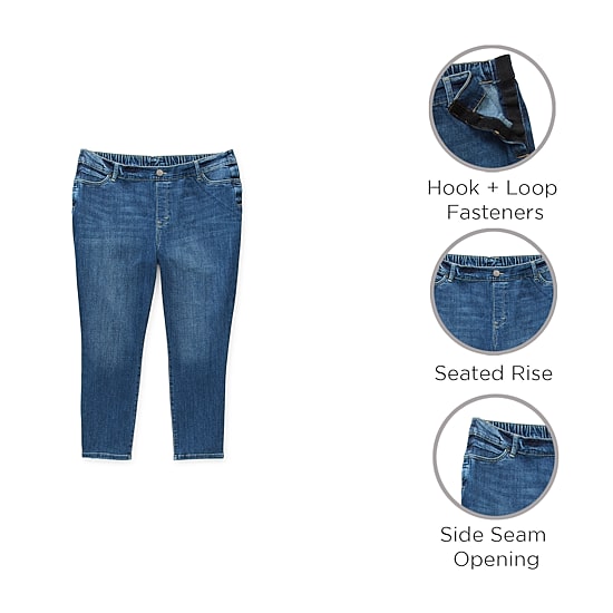 A.N.A Plus Adaptive Womens High Rise Skinny Ankle Jean