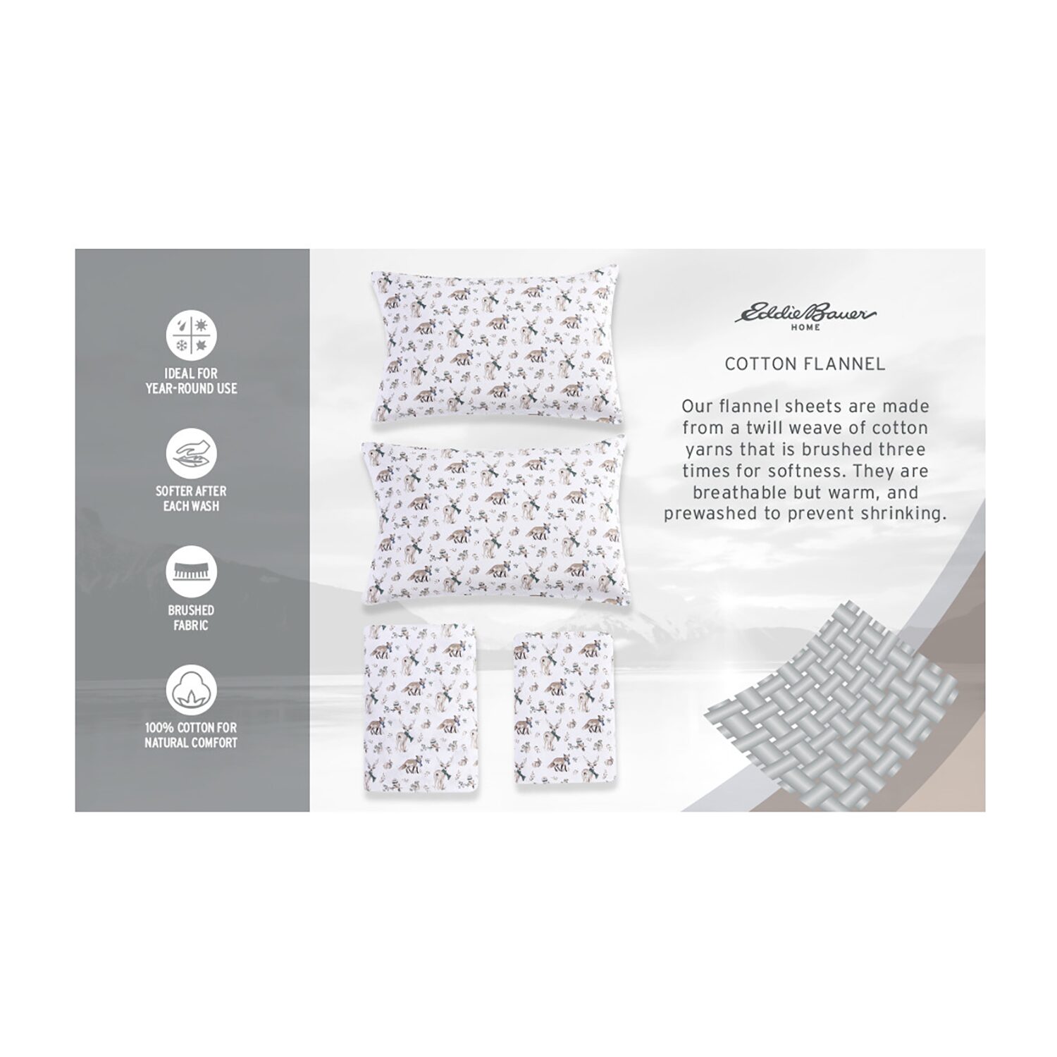 Eddie Bauer Woodland Friends Sheet Set