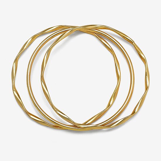 Bijoux Bar Delicates Gold Tone Womens 3-pc. Bracelet Set