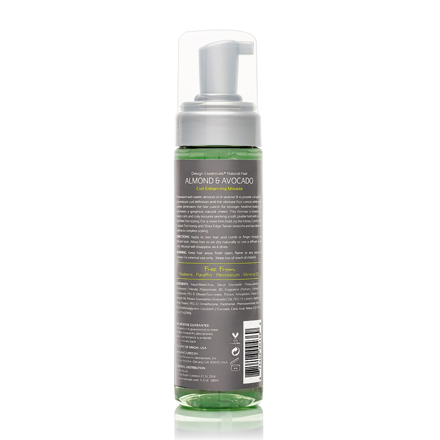 Design Essentials Almond Avocado Curl Enhancing Hair Mousse 10 oz.