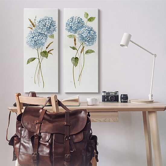 Stupell Industries Blue Hydrangea Long Stem Florals 2-pc. Wall Art Set