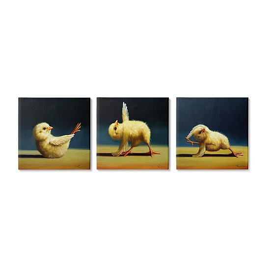 Stupell Industries Funny Yoga Chick Trio 3-pc. Wall Art Set