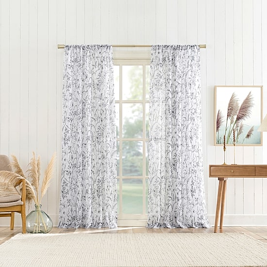 No 918 Ambree Rod Pocket Sheer Single Curtain Panel
