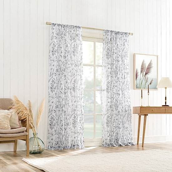 No 918 Ambree Rod Pocket Sheer Single Curtain Panel