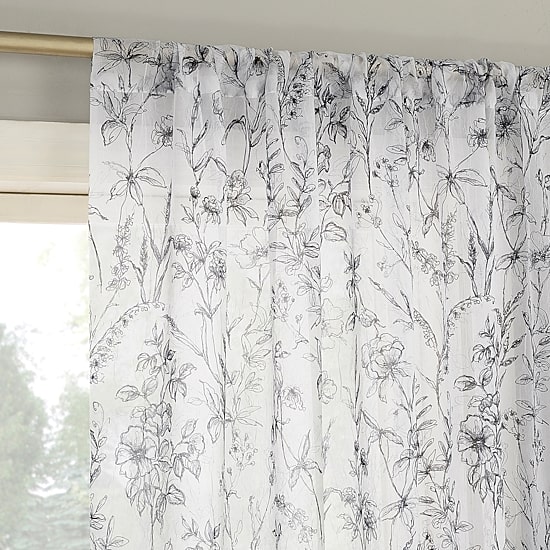 No 918 Ambree Rod Pocket Sheer Single Curtain Panel