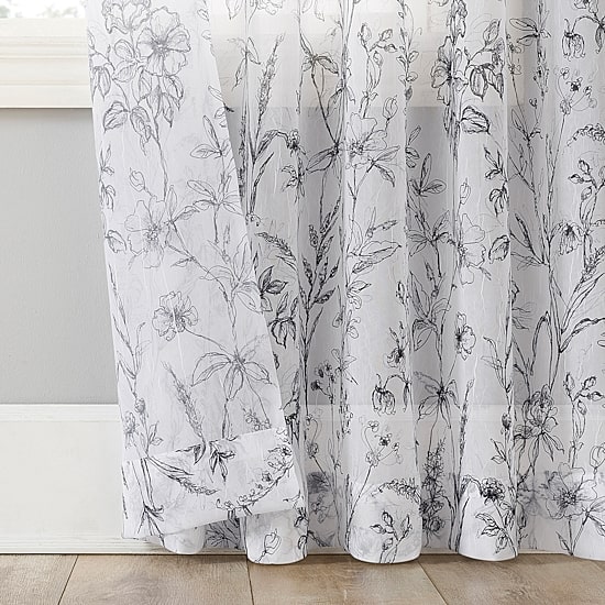 No 918 Ambree Rod Pocket Sheer Single Curtain Panel
