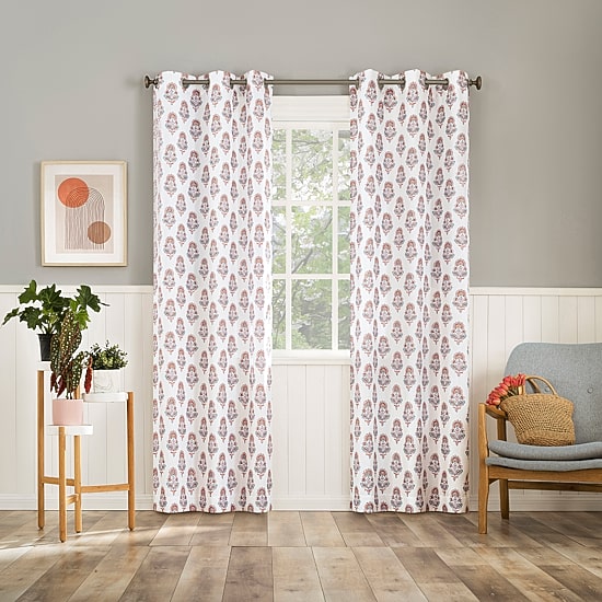No 918 Avie Grommet Top Sheer Single Curtain Panel