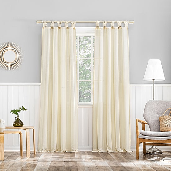 No 918 Hathaway Tab Top Sheer Single Curtain Panel