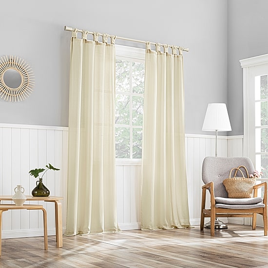 No 918 Hathaway Tab Top Sheer Single Curtain Panel