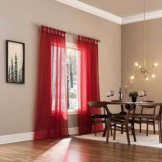 No 918 Krista Tab Top Sheer Single Curtain Panel