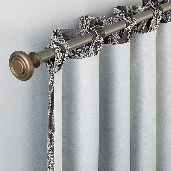 Sun Zero Pedra Back Tab 100% Blackout Single Curtain Panel