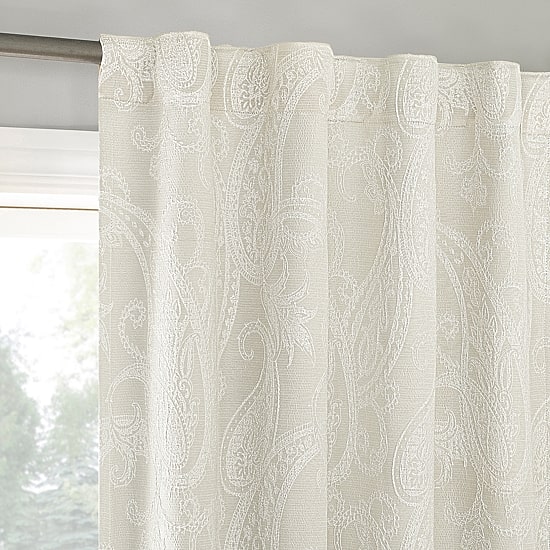 Sun Zero Pedra Rod Pocket Back Tab 100% Blackout Single Curtain Panel