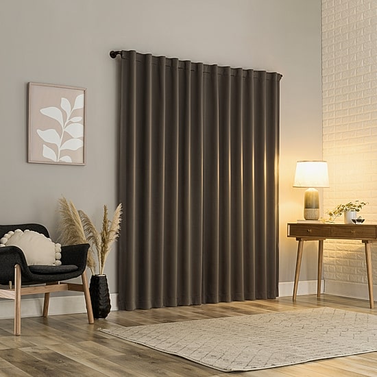 Sun Zero Aria Magnetic Closure Back Tab 100% Blackout Set of 2