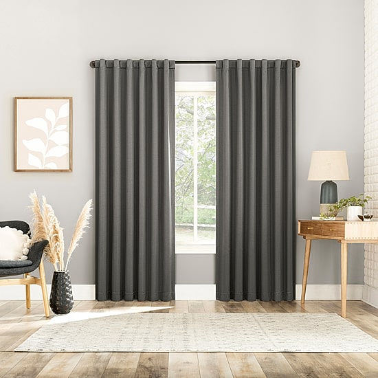 Sun Zero Aria Magnetic Closure Back Tab 100% Blackout Set of 2