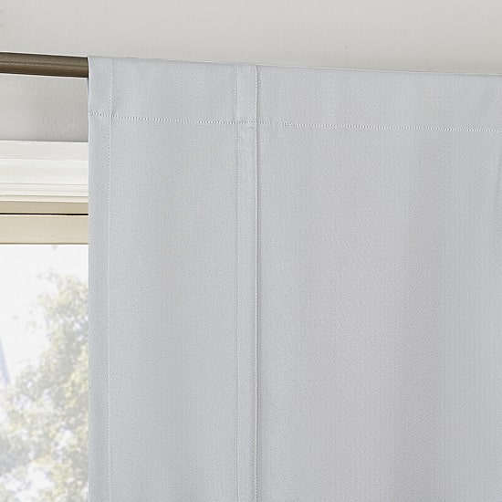 Sun Zero Evan Blackout Rod Pocket Single Tie-Up Shade