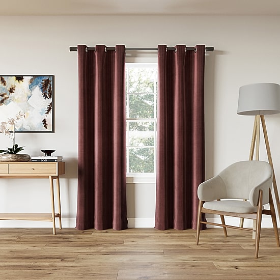 Sun Zero Cascade Grommet Top Blackout Single Curtain Panel