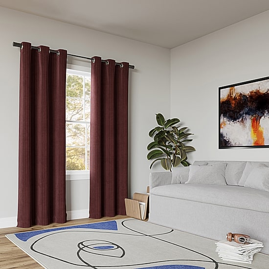 Sun Zero Cascade Grommet Top Blackout Single Curtain Panel