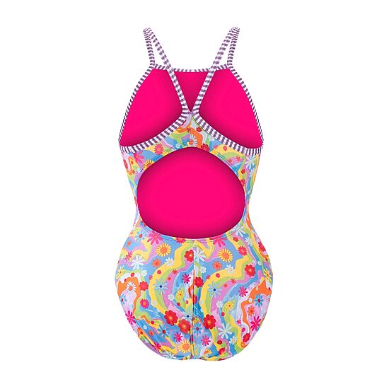 Dolfin Womens Tie Dye Juniors Plus Moderate Coverage One Piece Swimsuit