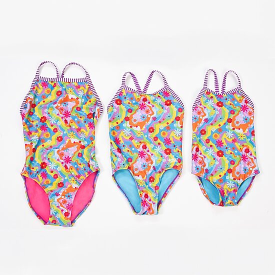 Dolfin Womens Tie Dye Juniors Plus Moderate Coverage One Piece Swimsuit