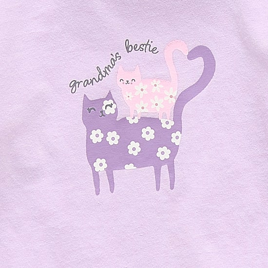 Okie Dokie Baby Girls Round Neck Long Sleeve Regular Fit Graphic T-Shirt