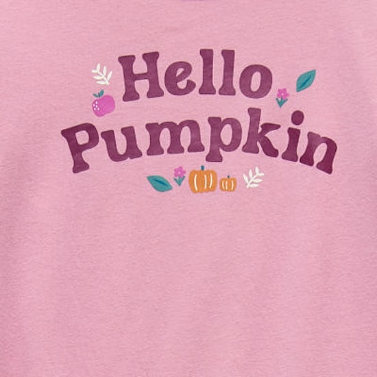 Okie Dokie Toddler & Little Girls Round Neck Long Sleeve Regular Fit Graphic T-Shirt