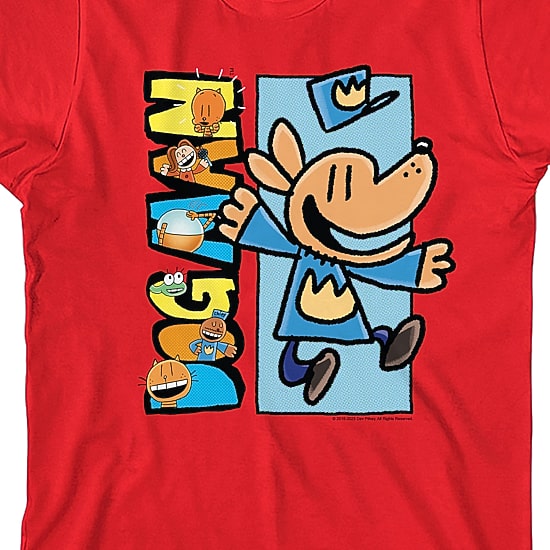 Little & Big Kid Boys Crew Neck Short Sleeve Relaxed Fit Dog Man Graphic T-Shirt