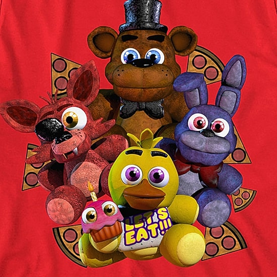 Little & Big Kid Boys Crew Neck Short Sleeve Relaxed Fit Five Nights at Freddys Graphic T-Shirt