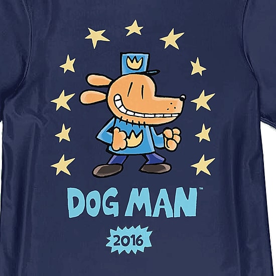 Dog Man Little & Big Kid Boys Crew Neck Short Sleeve Relaxed Fit Graphic T-Shirt