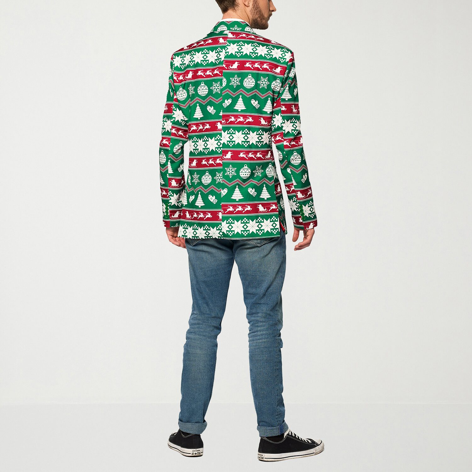 Suitmeister Festive Fairisle Mens Slim Fit Blazer
